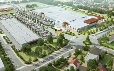 Eiffage wybuduje wg projektu Group Arch park handlowy o powierzchni 10 tys. m² w Wołominie