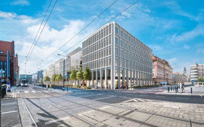 Technobud pracuje przy biurowcu we Wrocławiu