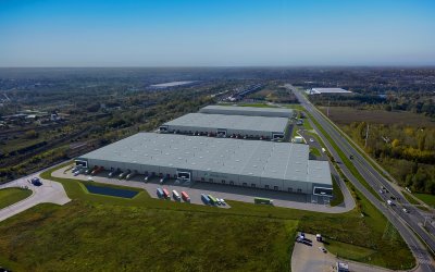 Bremer na placu budowy hali Prologis w Łodzi