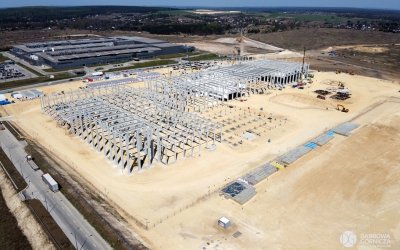 Jakon na placu budowy SK Innovation w Dąbrowie