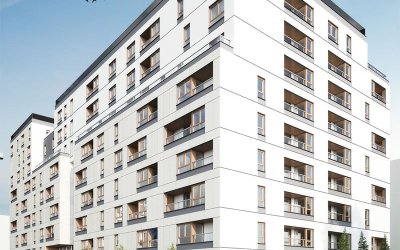 Skanska zrealizuje wg projektu HRA Architekci I etap (147 mieszkań) osiedla w Warszawie