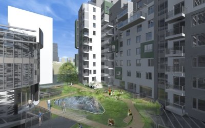 Ronson Development przygotowuje wg dokumentacji biura Archiplan budowę w Warszawie osiedla z 458 lokalami